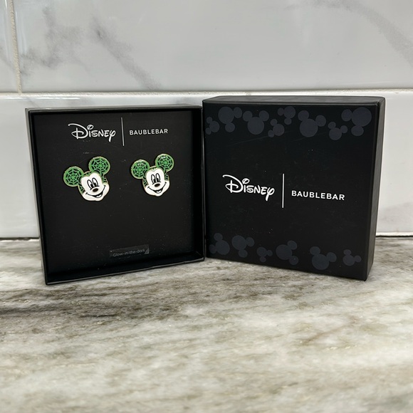 BaubleBar X Disney MICKEY MOUSE Halloween Glow in the Dark Spiderweb Earrings - Picture 3 of 7